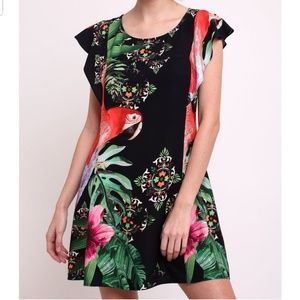 Tropical print dress